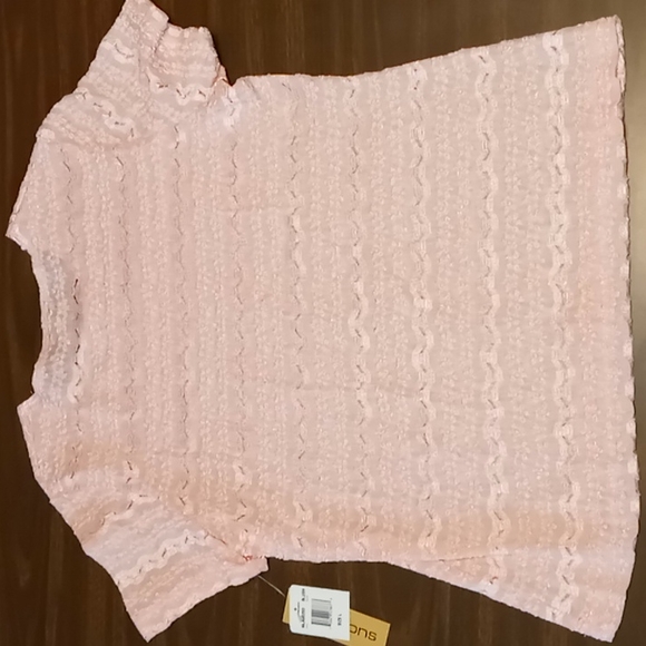 Notations Blush Nylon/Polyester Blend "Lacey" Blouse NWT L - Picture 2 of 4